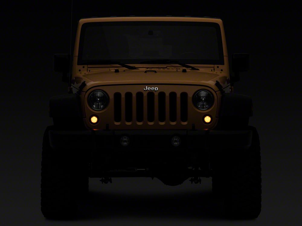 Raxiom Axial Series LED Turn Signals with Halo; Smoked (07-18 Jeep Wrangler JK)