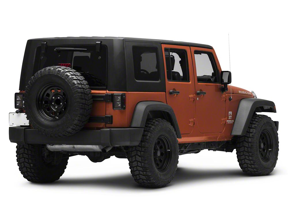 Raxiom Axial Series Vision LED Tail Lights; Black Housing; Smoked Lens (07-18 Jeep Wrangler JK)