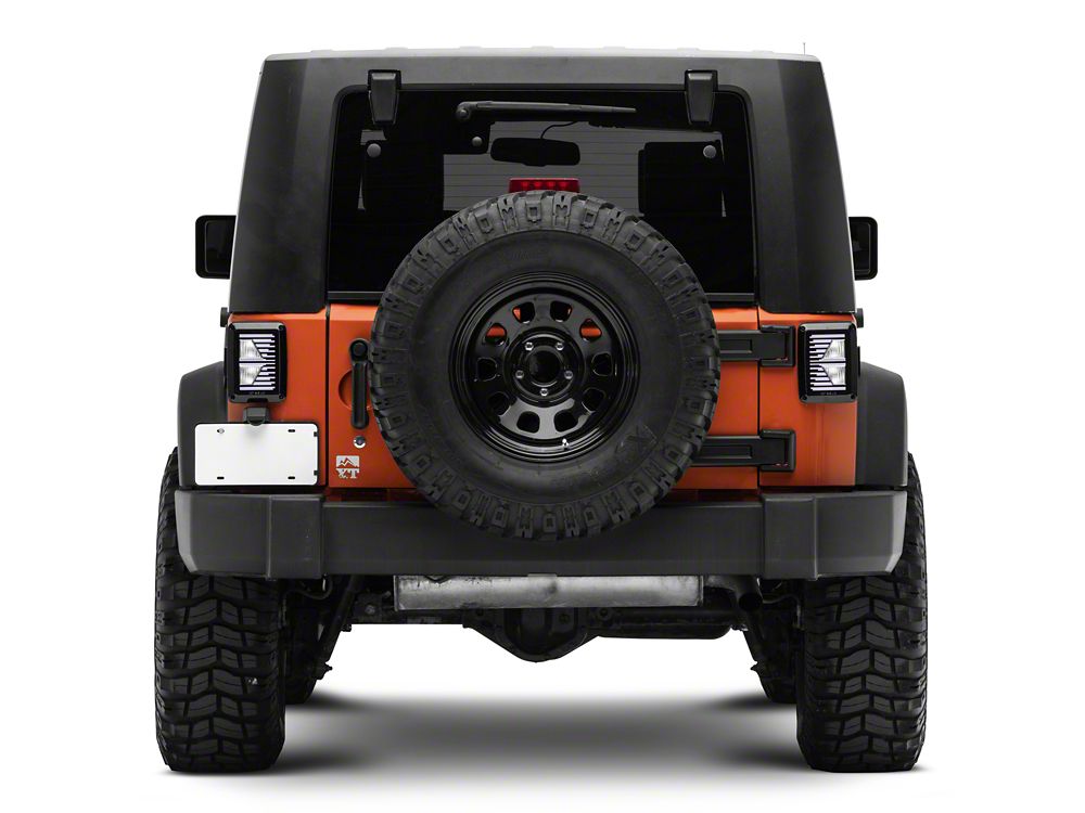 Raxiom Axial Series Vision LED Tail Lights; Black Housing; Clear Lens (07-18 Jeep Wrangler JK)