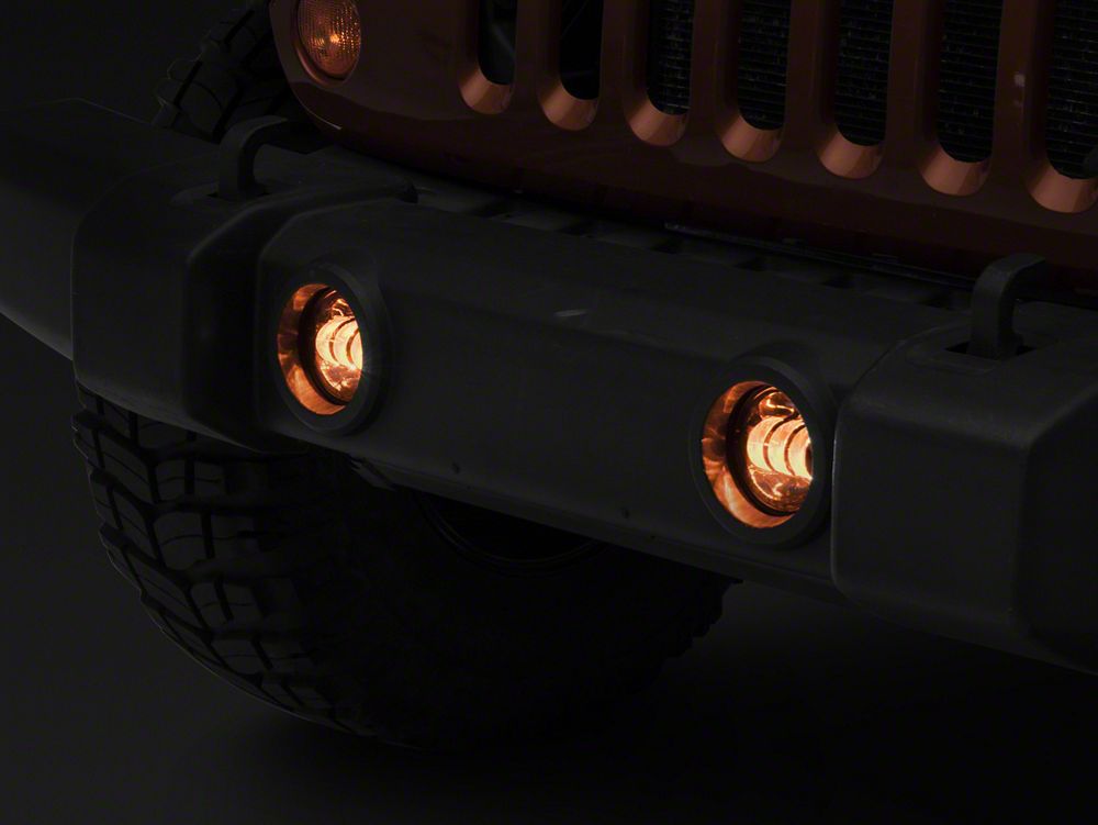 Raxiom Axial Series Tri-Bar LED Fog Lights; Amber (07-25 Jeep Wrangler JK & JL)