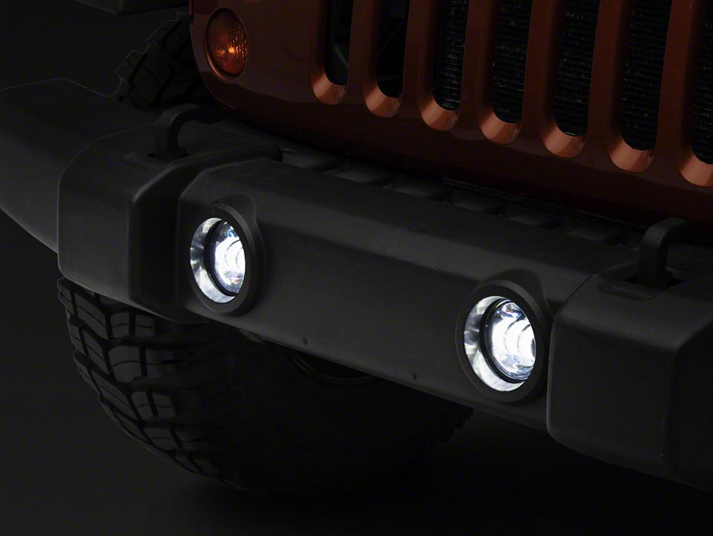 Raxiom Axial Series Tri-Bar LED Fog Lights; White (07-25 Jeep Wrangler JK & JL)