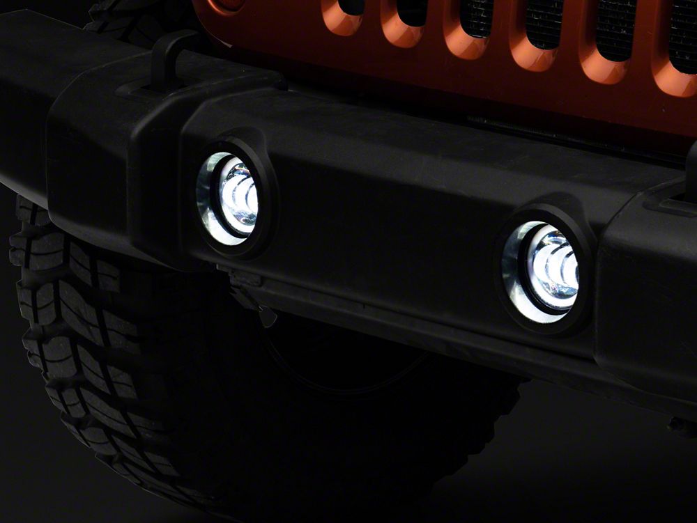 Raxiom Axial Series Halo LED Fog Lights; Amber (07-25 Jeep Wrangler JK & JL)
