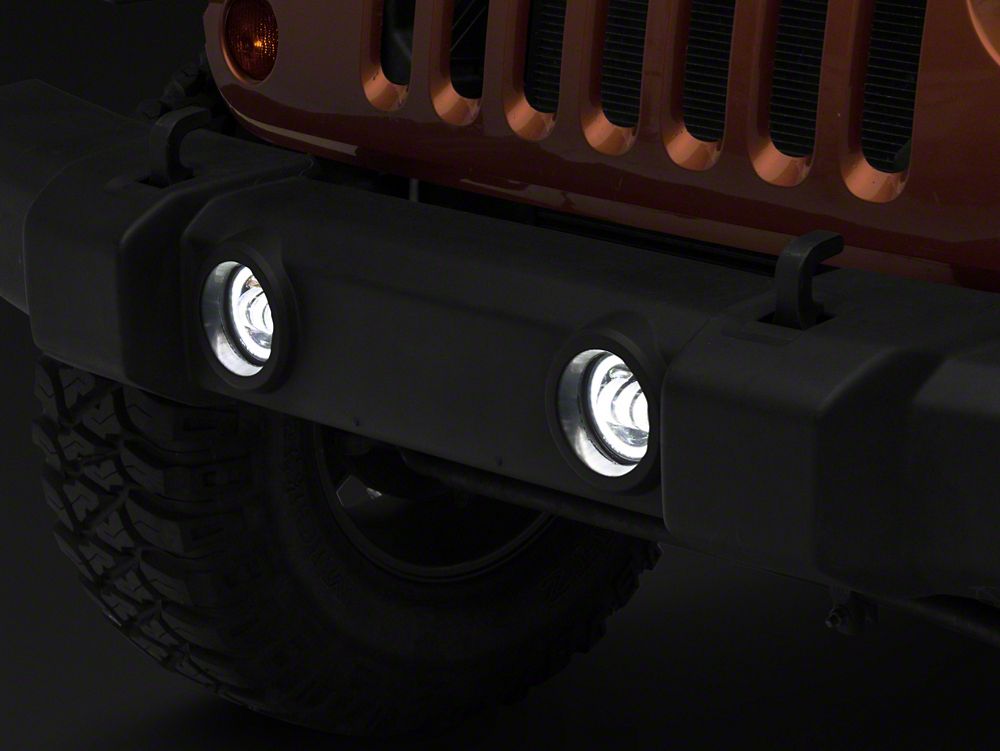 Raxiom Axial Series Halo LED Fog Lights; White (07-25 Jeep Wrangler JK & JL)