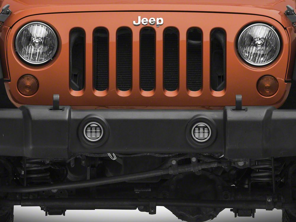 Raxiom Axial Series Halo LED Fog Lights; White (07-25 Jeep Wrangler JK & JL)