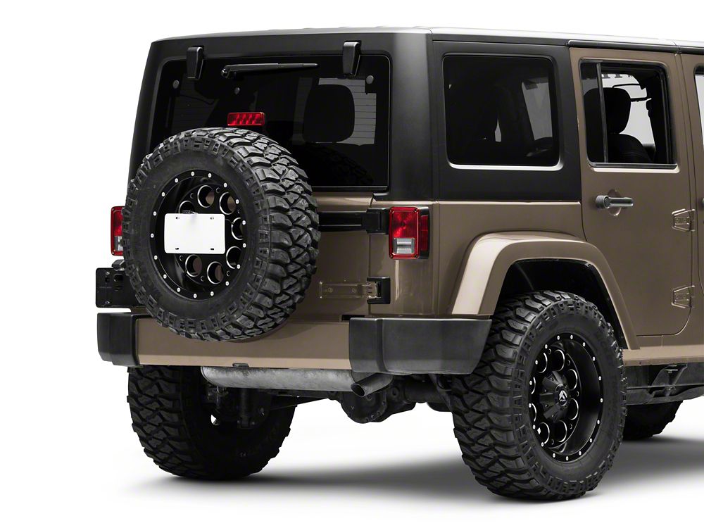 Raxiom Axial Series License Plate Bracket with LED Brake Light (07-18 Jeep Wrangler JK)