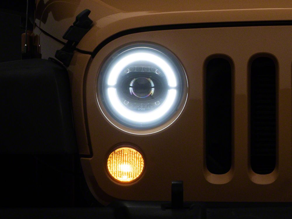 Raxiom Axial Series LED Headlights; Black Housing; Clear Lens (07-18 Jeep Wrangler JK)