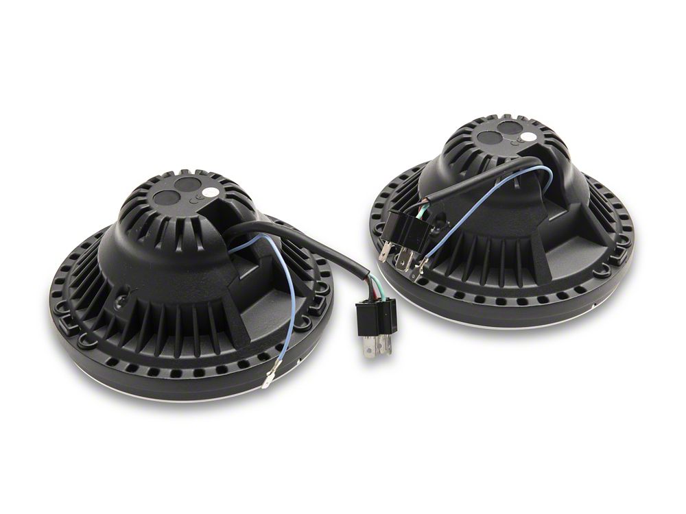 Raxiom Axial Series LED Headlights; Black Housing; Clear Lens (07-18 Jeep Wrangler JK)