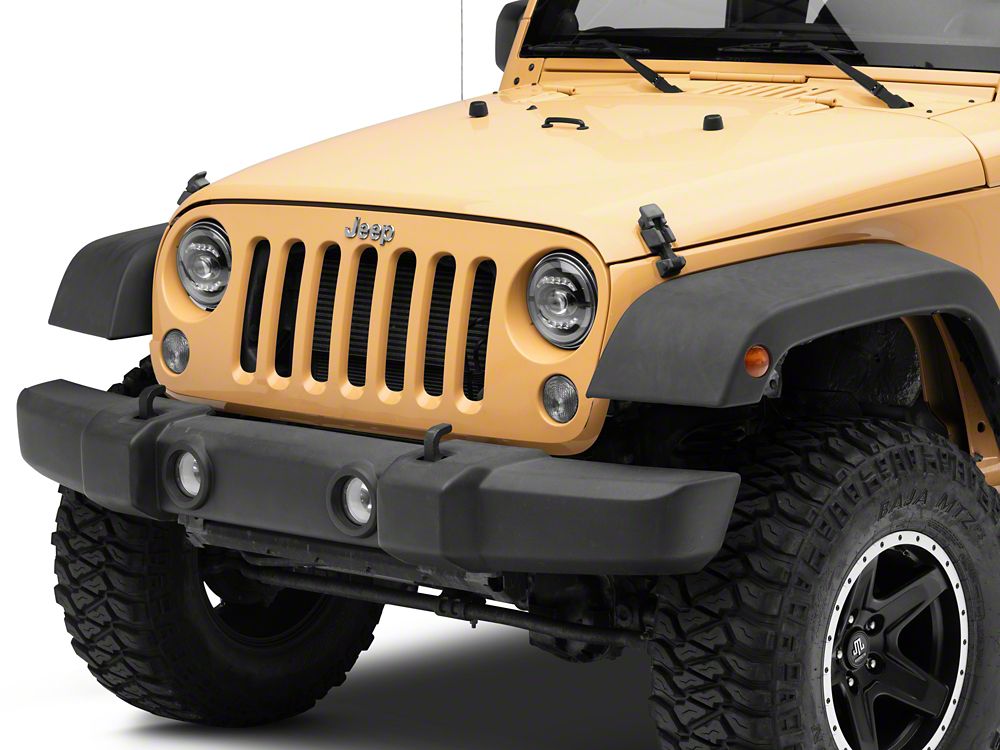 Raxiom Axial Series LED Headlights; Black Housing; Clear Lens (07-18 Jeep Wrangler JK)