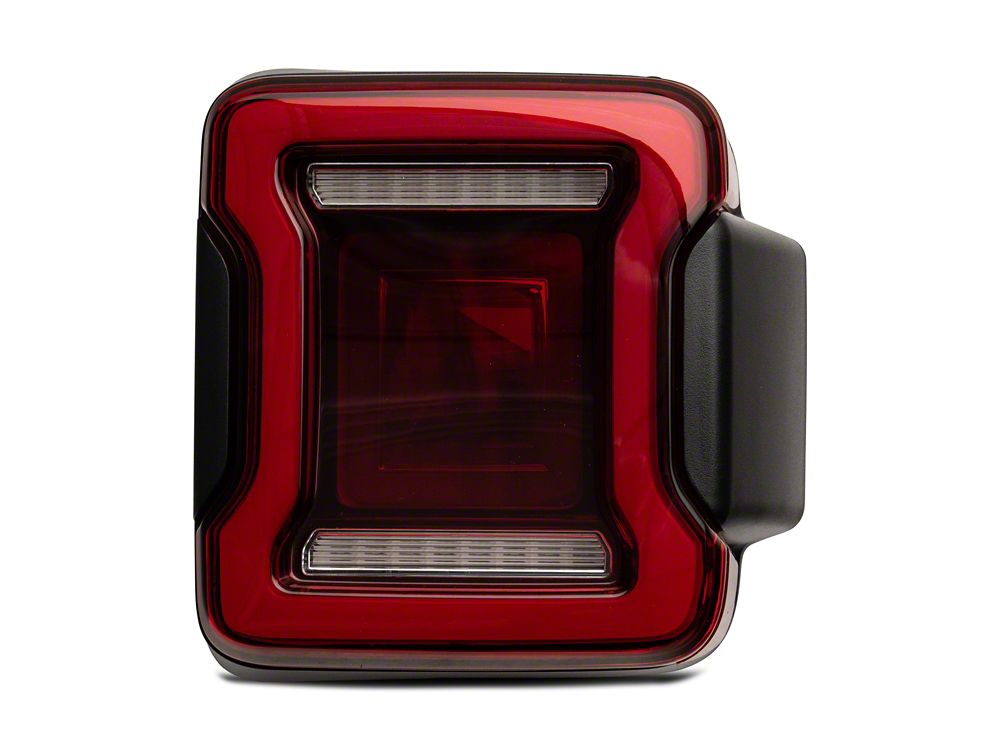 Raxiom Horizon LED Tail Lights; Black Housing; Red Lens (18-25 Jeep Wrangler JL)