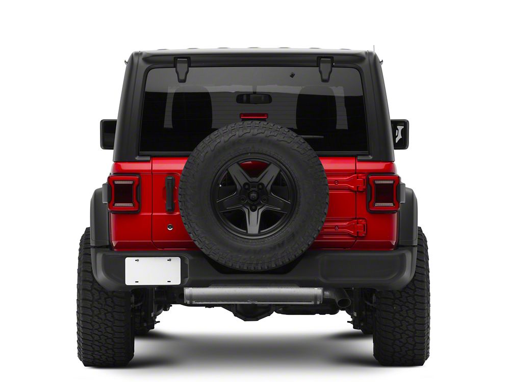 Raxiom Horizon LED Tail Lights; Black Housing; Red Lens (18-25 Jeep Wrangler JL)