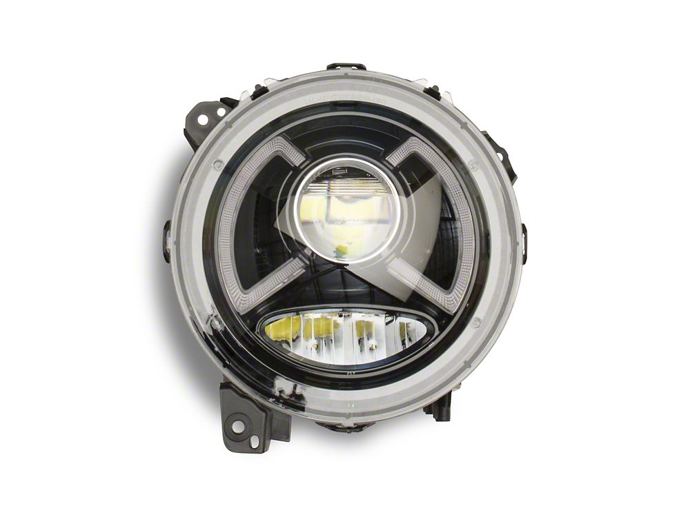 Raxiom LED Projector Headlights; Black Housing; Clear Lens (18-25 Jeep Wrangler JL)