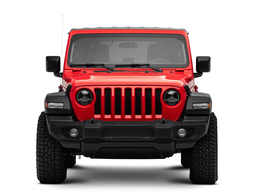 Raxiom LED Projector Headlights; Black Housing; Clear Lens (18-25 Jeep Wrangler JL)