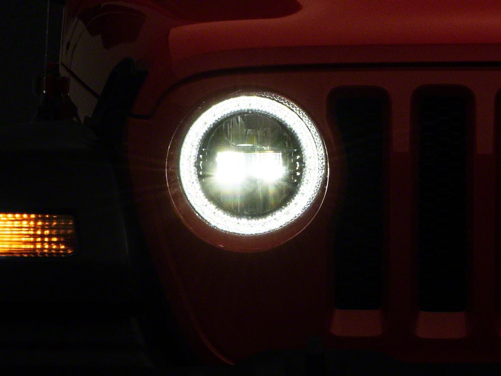 Raxiom Axial Series LED Headlights; Black Housing; Clear Lens (18-25 Jeep Wrangler JL)