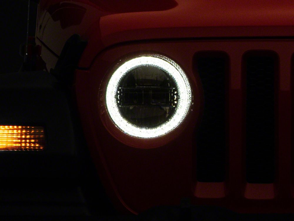 Raxiom Axial Series LED Headlights; Black Housing; Clear Lens (18-25 Jeep Wrangler JL)