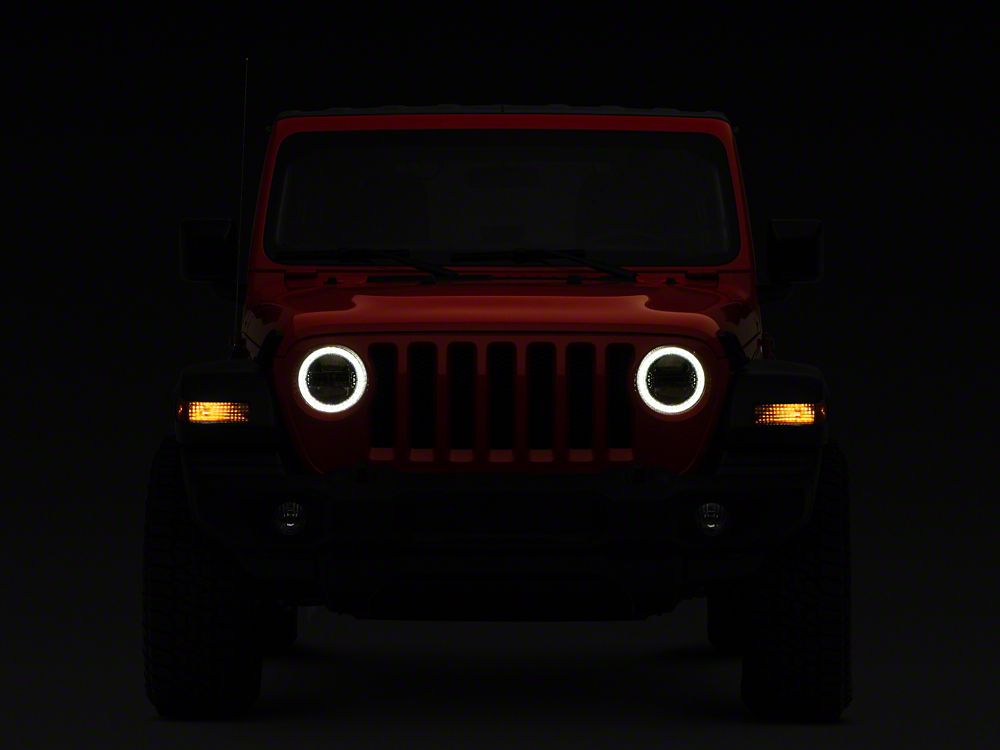 Raxiom Axial Series LED Headlights; Black Housing; Clear Lens (18-25 Jeep Wrangler JL)