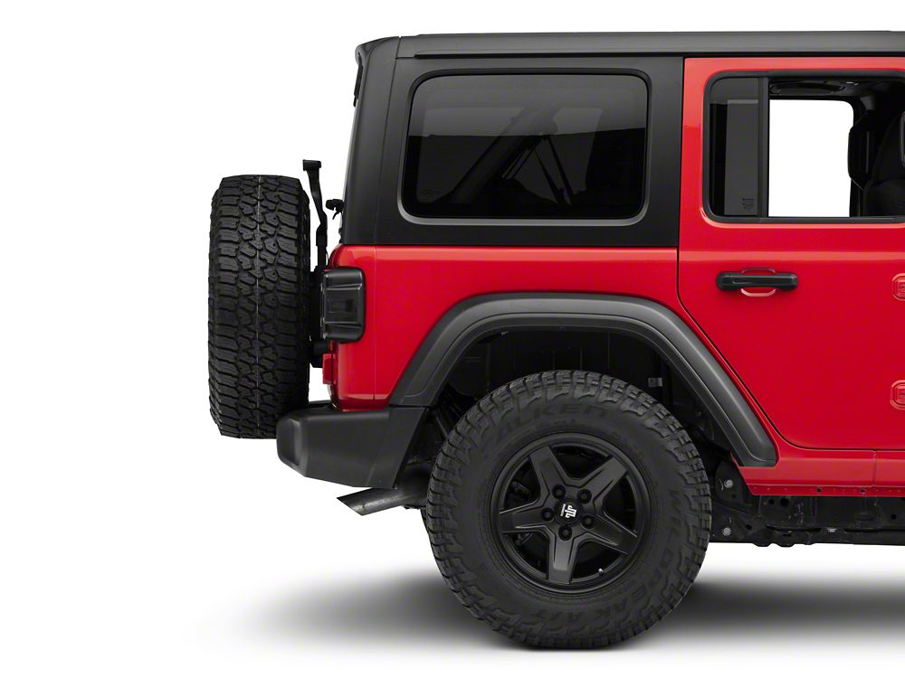 Raxiom LED Tail Lights; Black Housing; Smoked Lens (18-25 Jeep Wrangler JL w/ Factory Halogen Tail Lights & w/o Blind Spot Detection)
