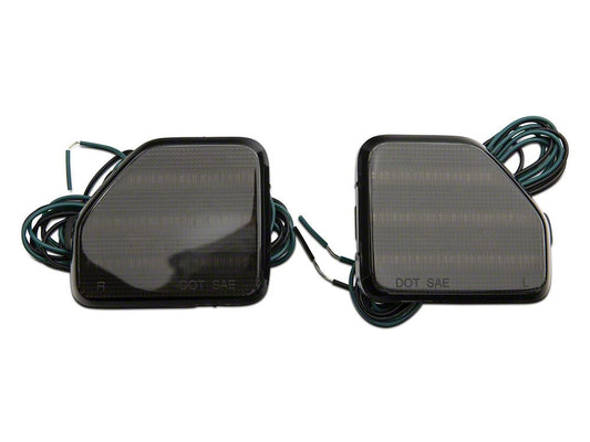 Raxiom Axial Series LED Rear Bumper Reflector Lights; Smoked (18-25 Jeep Wrangler JL Moab, Rubicon, Sahara)