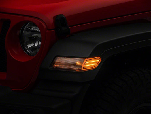 Raxiom Axial Series LED Fender Flare Marker Lights; Clear (18-25 Jeep Wrangler JL)