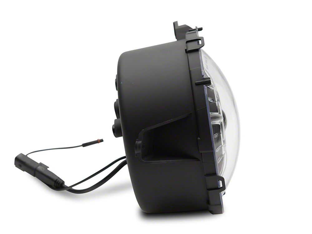 Raxiom 9-Inch LED Headlights with DRL and Halo; Black Housing; Clear Lens (18-25 Jeep Wrangler JL)