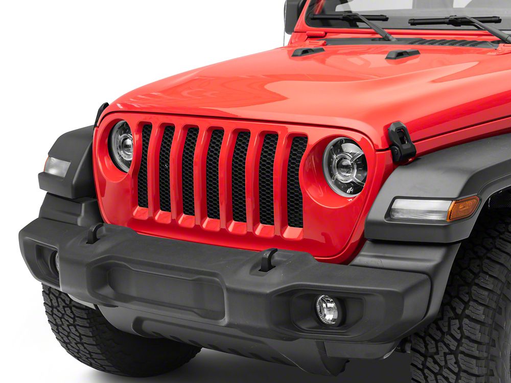 Raxiom 9-Inch LED Headlights with DRL and Halo; Black Housing; Clear Lens (18-25 Jeep Wrangler JL)