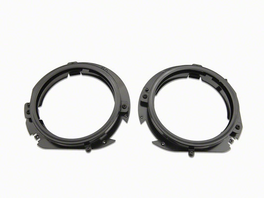 Raxiom 7-Inch Headlight Retro-Fit Kit with Harness; Black Housing; Clear Lens (18-25 Jeep Wrangler JL)