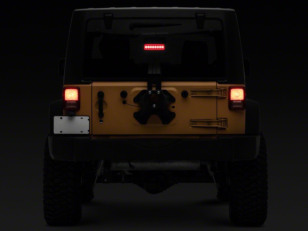 Raxiom Axial Series Hyper Flash LED Third Brake Light; Red (07-18 Jeep Wrangler JK)