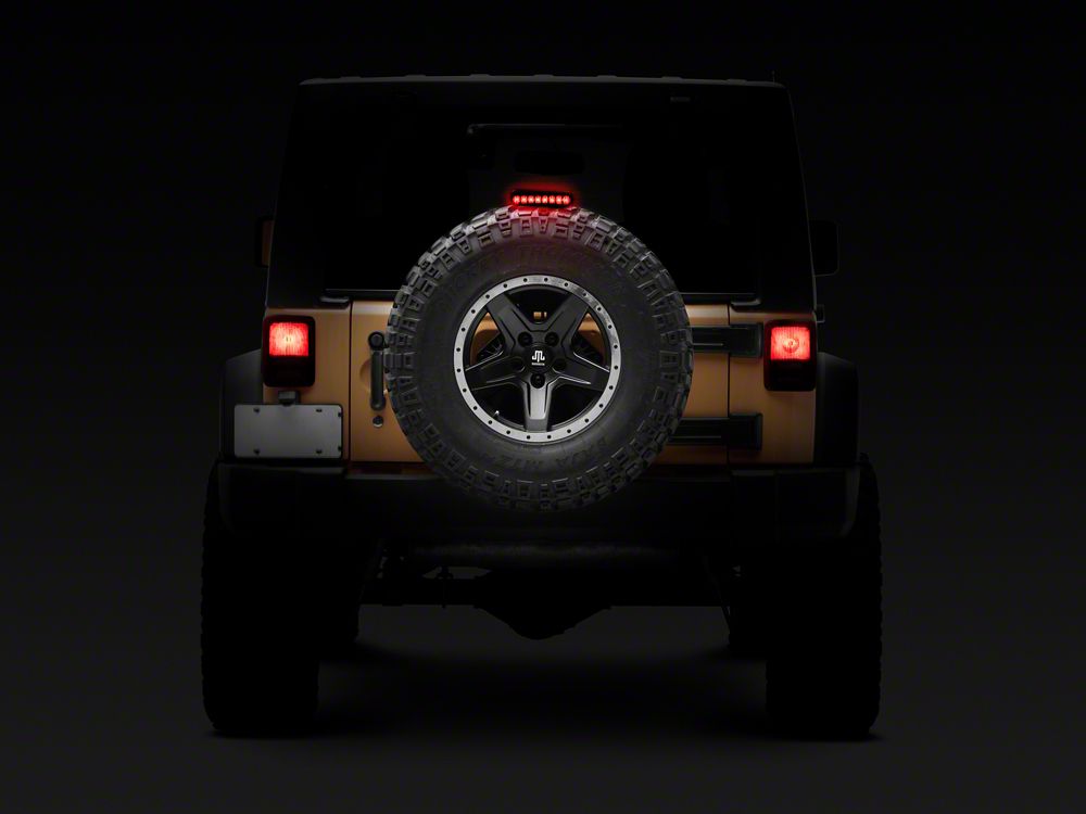 Raxiom Axial Series Hyper Flash LED Third Brake Light; Smoked (07-18 Jeep Wrangler JK)