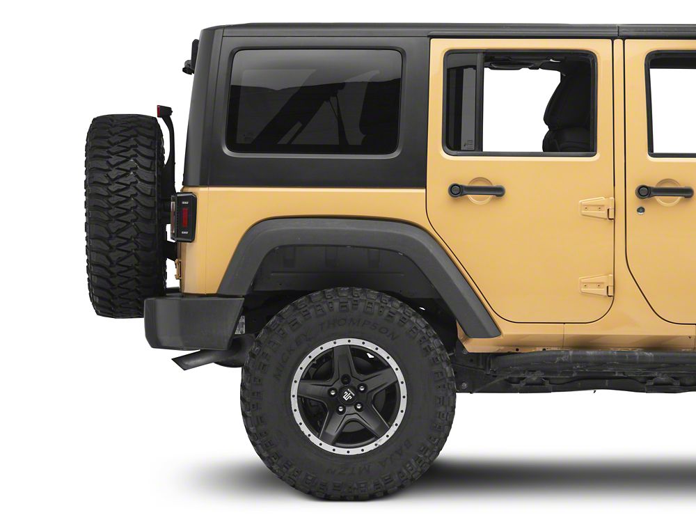 Raxiom Axial Series LED Halo Tail Lights; Black Housing; Dark Smoked Lens (07-18 Jeep Wrangler JK)