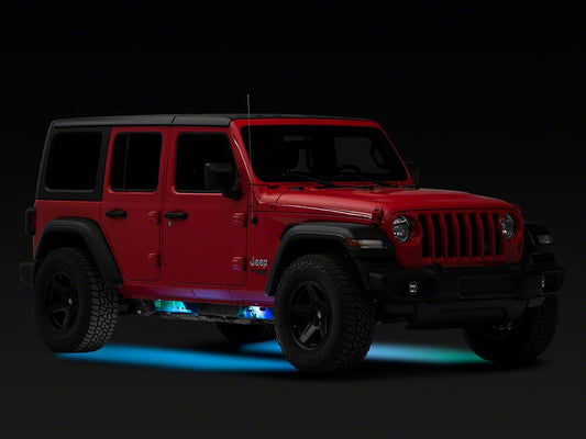 Raxiom Axial Series Multi-Color Underbody Rock Light Kit with Bluetooth Remote (Universal; Some Adaptation May Be Required)