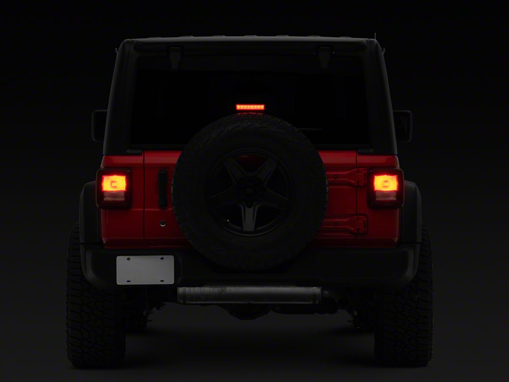 Raxiom Axial Series Hyper Flash LED Third Brake Light; Smoked (18-25 Jeep Wrangler JL)