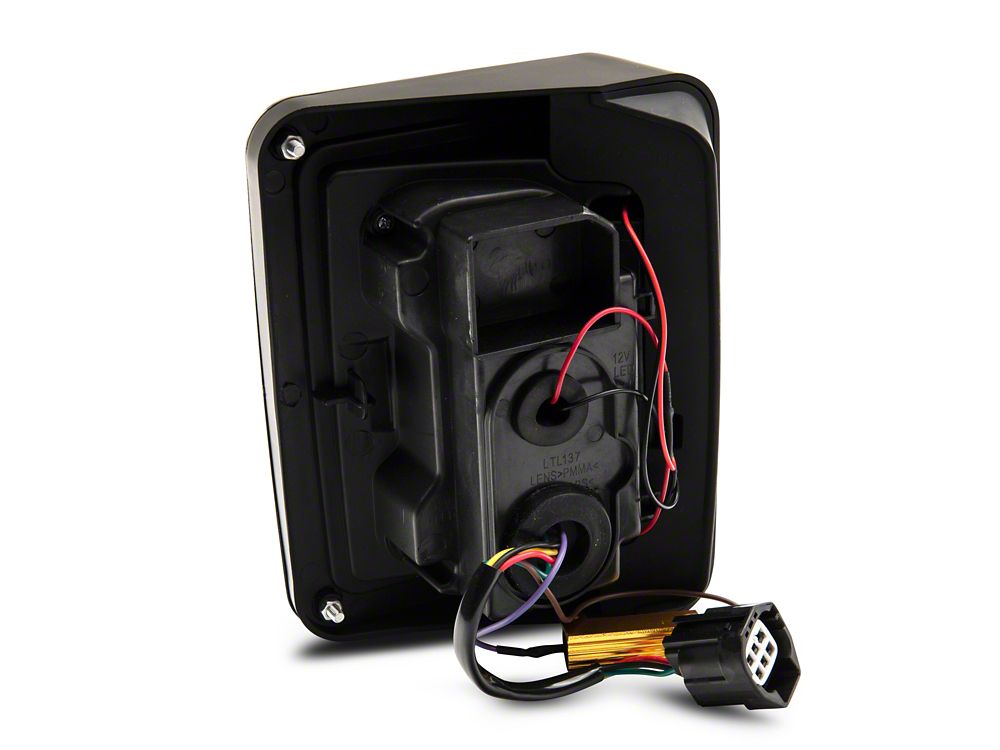 Raxiom Axial Series LED Tail Lights; Black Housing; Clear Lens (07-18 Jeep Wrangler JK)