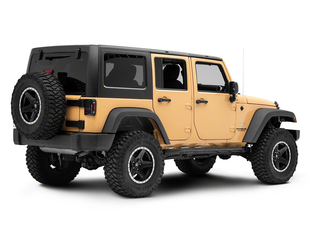 Raxiom Axial Series LED Tail Lights; Black Housing; Clear Lens (07-18 Jeep Wrangler JK)