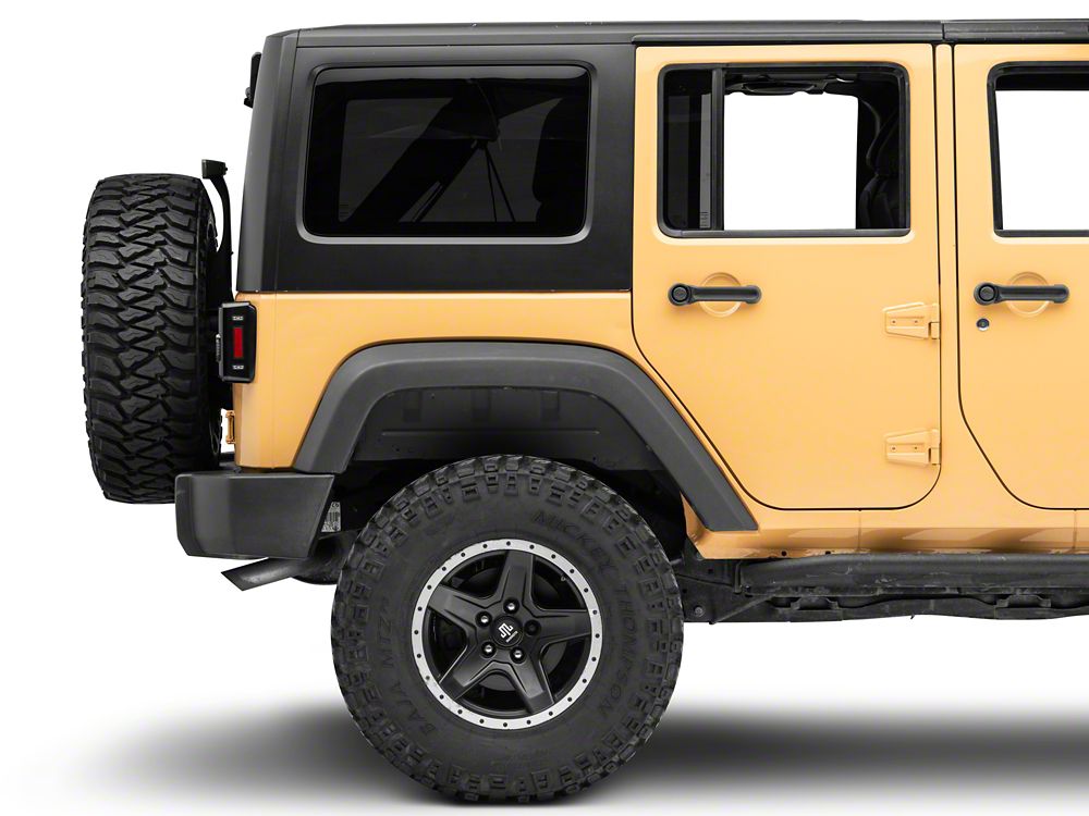 Raxiom Axial Series Lux LED Tail Lights; Black Housing; Clear Lens (07-18 Jeep Wrangler JK)