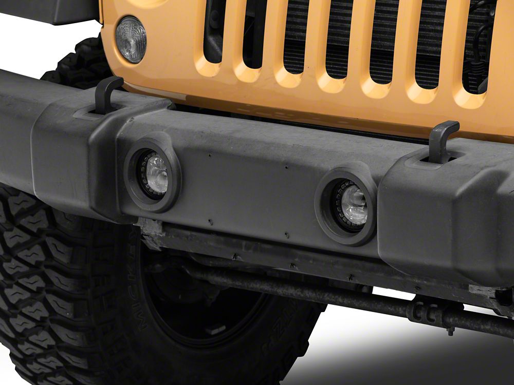 Raxiom Axial Series Nighthawk LED Fog Lights (07-18 Jeep Wrangler JK; 18-25 Jeep Wrangler JL Sahara, Rubicon w/ Plastic Bumper)