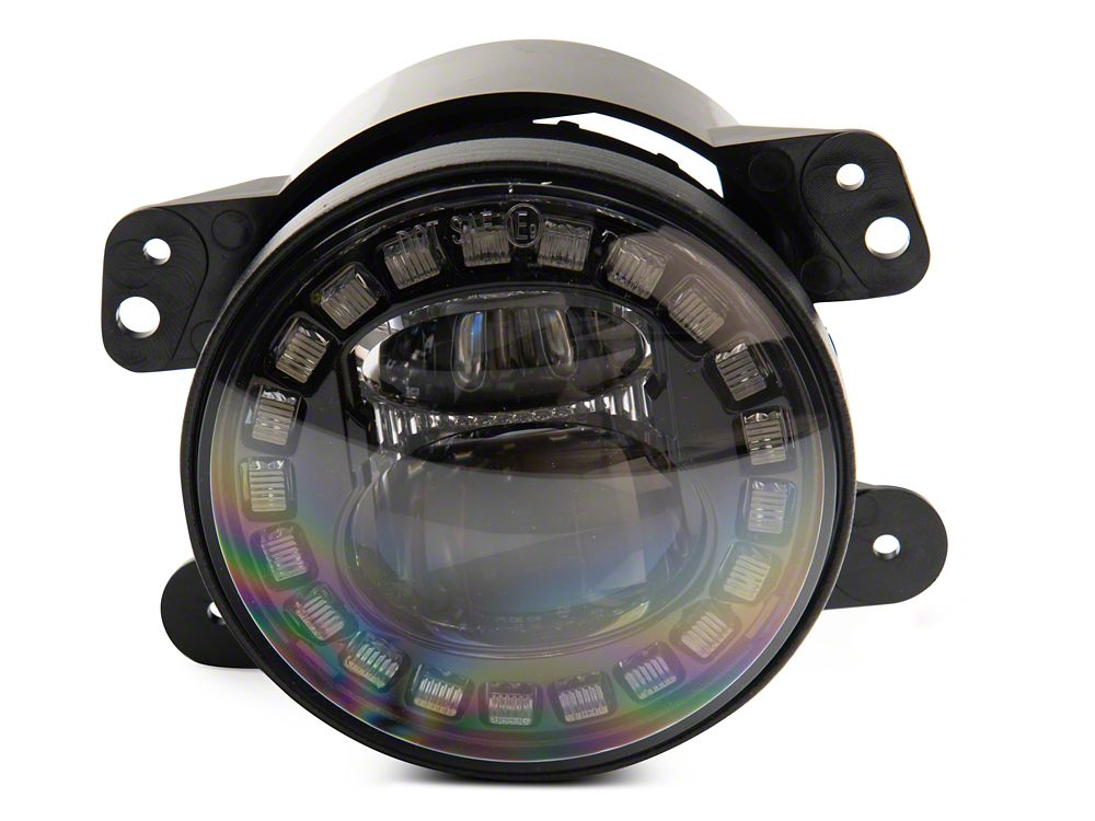 Raxiom Axial Series Nighthawk LED Fog Lights (07-18 Jeep Wrangler JK; 18-25 Jeep Wrangler JL Sahara, Rubicon w/ Plastic Bumper)