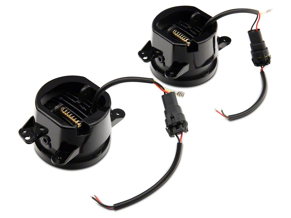 Raxiom Axial Series Nighthawk LED Fog Lights (07-18 Jeep Wrangler JK; 18-25 Jeep Wrangler JL Sahara, Rubicon w/ Plastic Bumper)