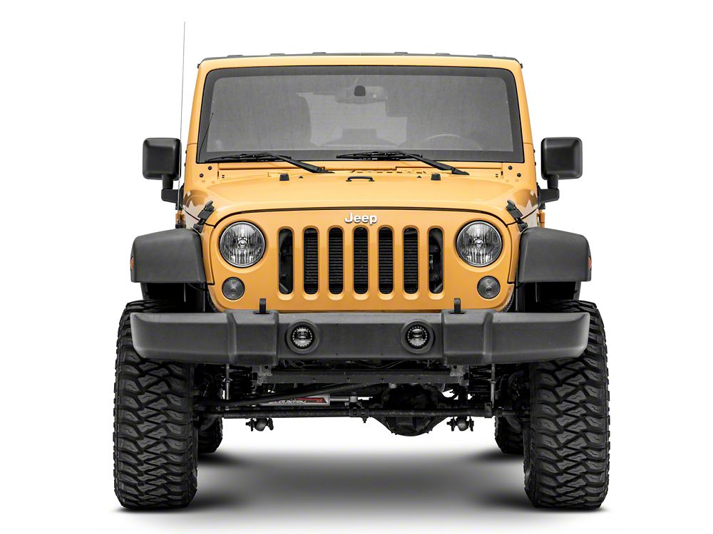 Raxiom Axial Series Nighthawk LED Fog Lights (07-18 Jeep Wrangler JK; 18-25 Jeep Wrangler JL Sahara, Rubicon w/ Plastic Bumper)