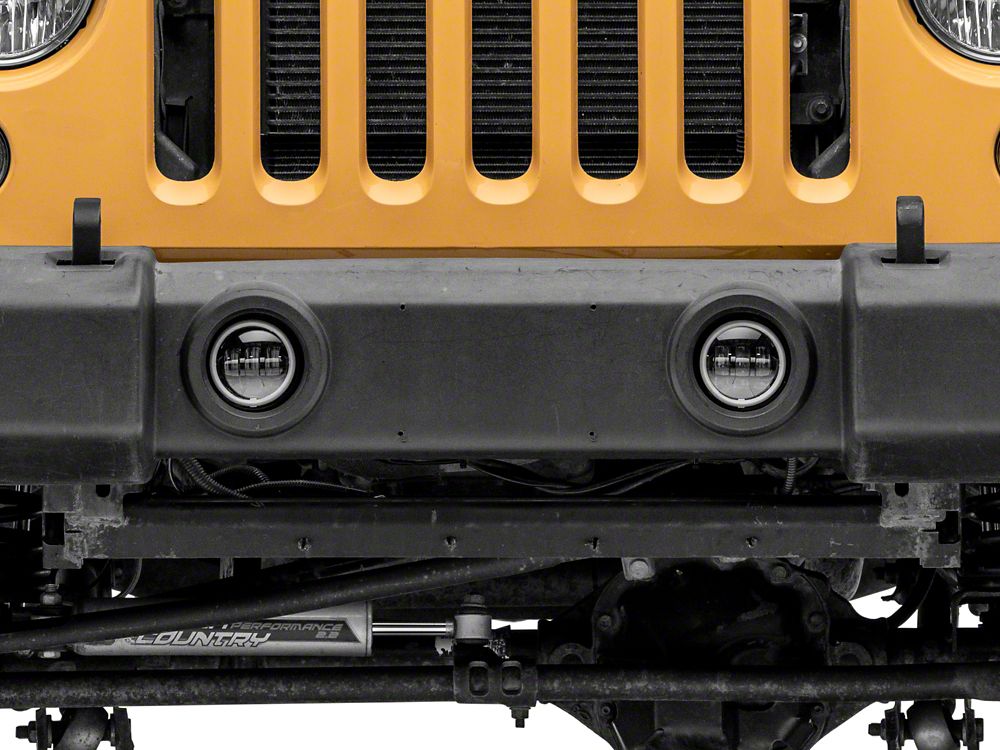 Raxiom Axial Series Halo LED Fog Lights; Amber (07-18 Jeep Wrangler JK)