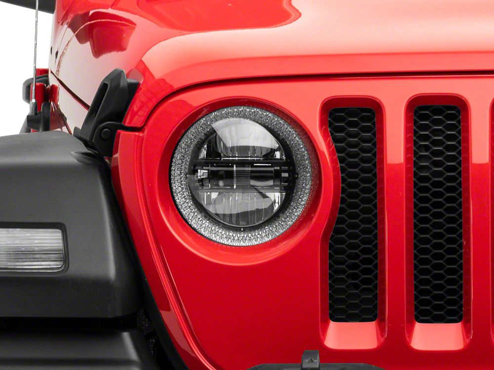 Raxiom Axial Series 9-Inch LED Headlights with RGB Halo; Black Housing; Clear Lens (18-25 Jeep Wrangler JL)