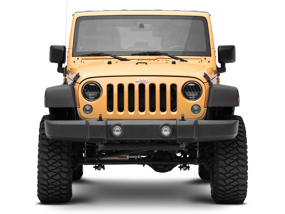 Raxiom Axial Series 13-LED Headlights; Black Housing; Clear Lens (97-18 Jeep Wrangler TJ & JK)