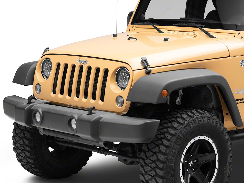 Raxiom Axial Series 13-LED Headlights; Black Housing; Clear Lens (97-18 Jeep Wrangler TJ & JK)
