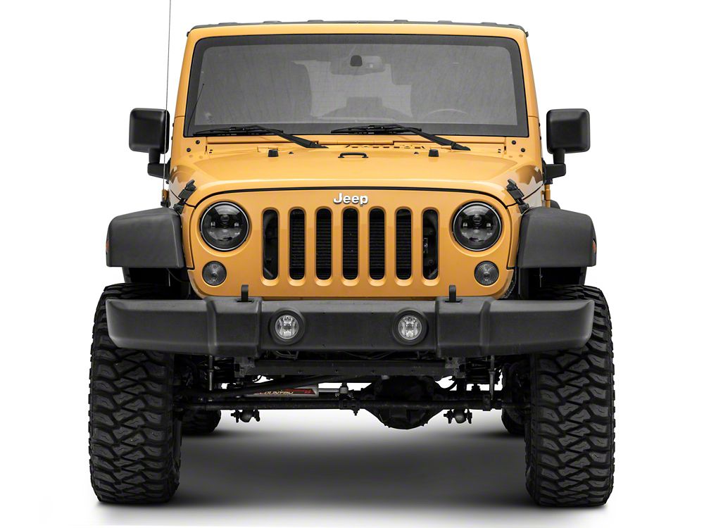 Raxiom 7-Inch LED Headlights; Black Housing; Clear Lens (07-18 Jeep Wrangler JK)