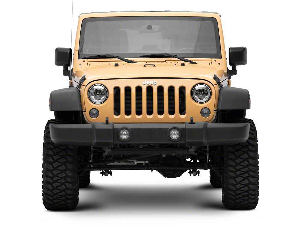 Raxiom 7-Inch LED Headlights; Chrome Housing; Clear Lens (07-18 Jeep Wrangler JK)