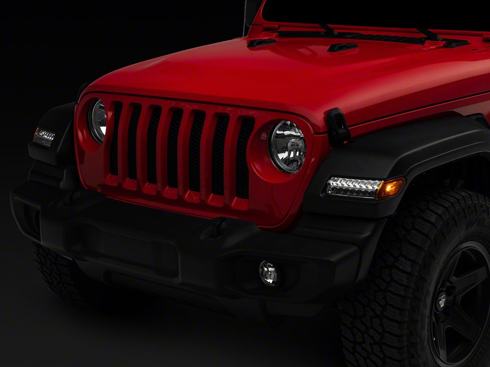 Raxiom Axial Series Sequential LED Parking/Turn Signal Lights; Chrome (18-25 Jeep Wrangler JL Sport)