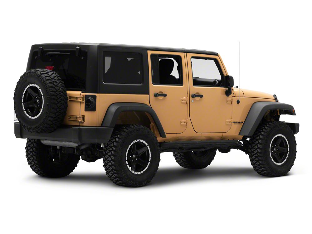 Raxiom Axial Series Halo LED Tail Lights; Black Housing; Clear Lens (07-18 Jeep Wrangler JK)