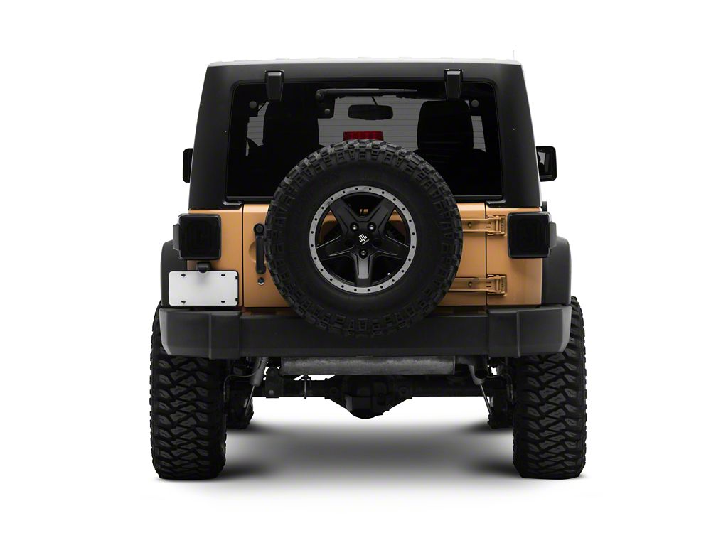 Raxiom Axial Series Carver LED Tail Lights; Black Housing; Smoked Lens (07-18 Jeep Wrangler JK)