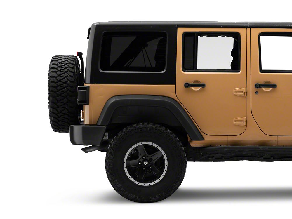 Raxiom Axial Series Carver LED Tail Lights; Black Housing; Smoked Lens (07-18 Jeep Wrangler JK)