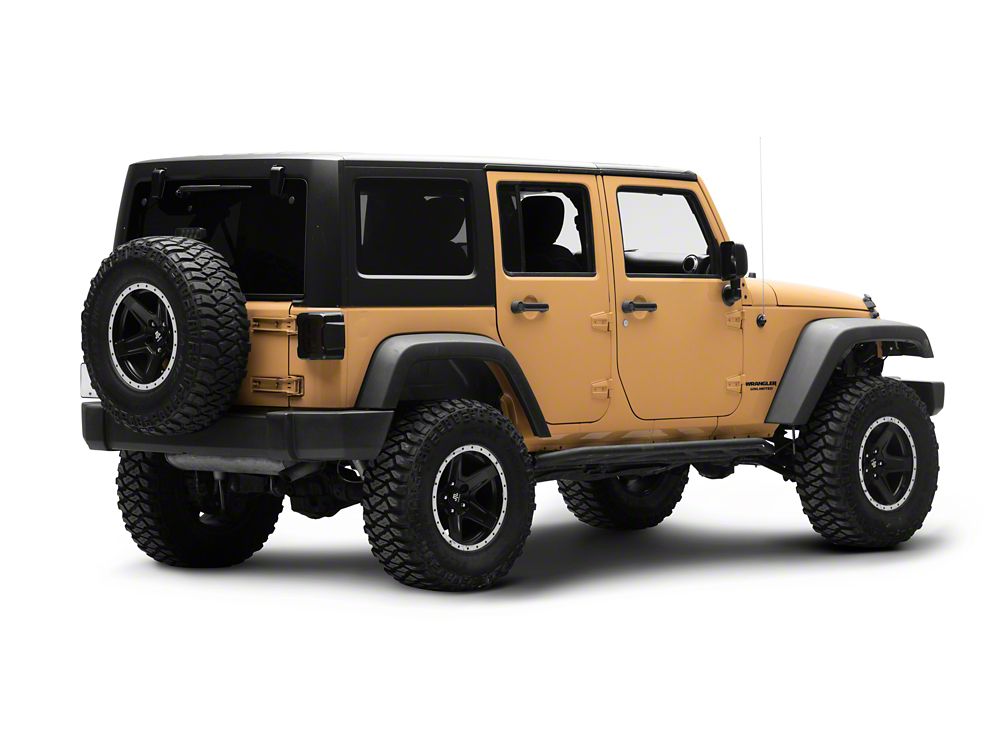 Raxiom Axial Series Carver LED Tail Lights; Black Housing; Smoked Lens (07-18 Jeep Wrangler JK)