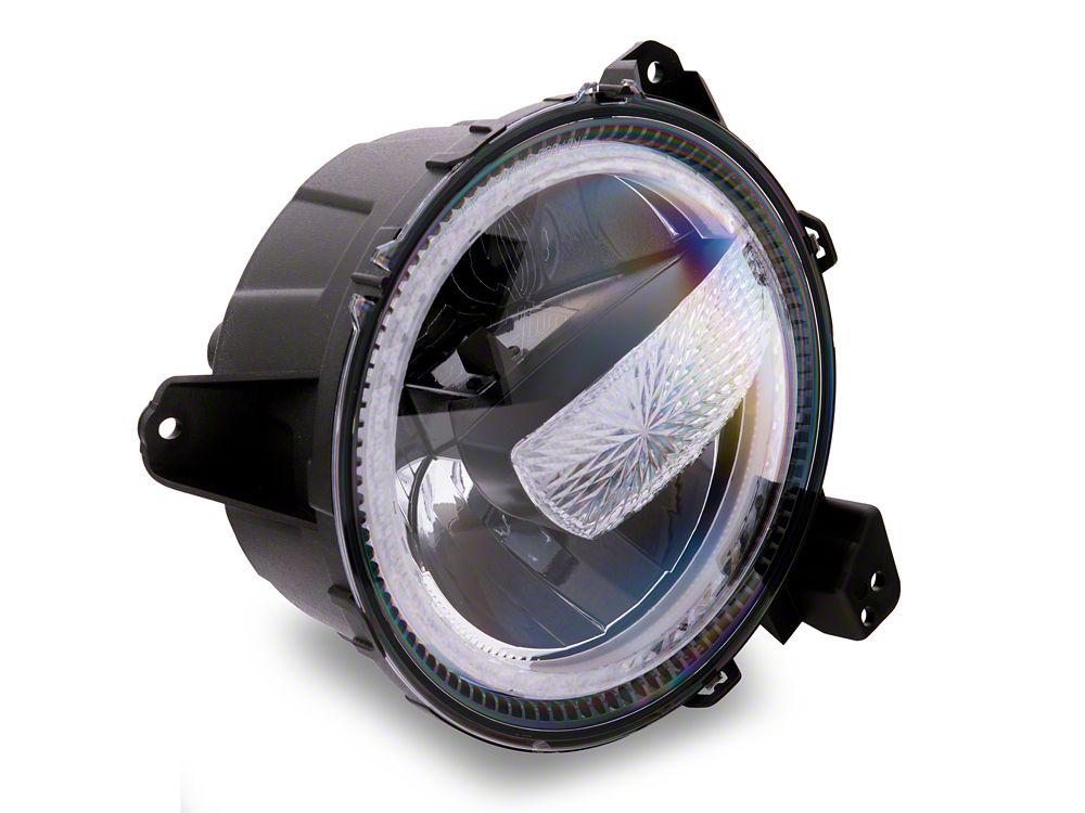 Raxiom Axial Series 9-Inch LED Headlights; Black Housing; Clear Lens (18-25 Jeep Wrangler JL w/ Factory Halogen Headlights)