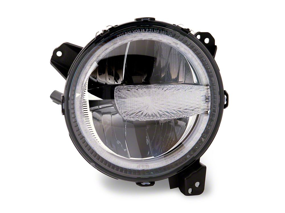 Raxiom Axial Series 9-Inch LED Headlights; Black Housing; Clear Lens (18-25 Jeep Wrangler JL w/ Factory Halogen Headlights)